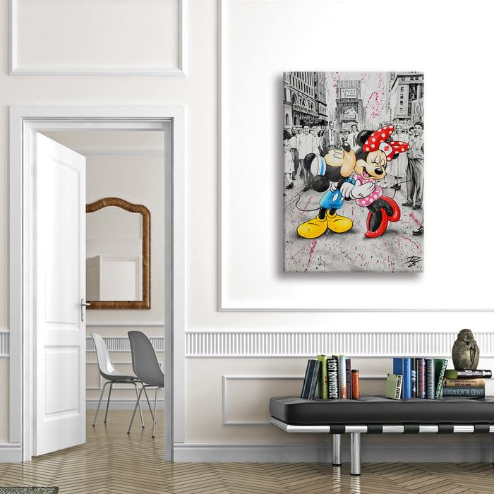 Topolinnie -  Quadro Canvas Contemporaneo su telaio in legno Misura: 50x70 cm