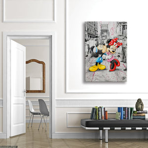 Topolinnie -  Quadro Canvas Contemporaneo su telaio in legno Misura: 70x100 cm