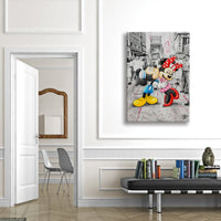 Topolinnie -  Quadro Canvas Contemporaneo su telaio in legno Misura: 100x140 cm