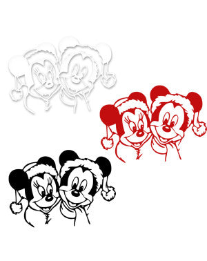 TOPOLINO E TOPOLINA - Adesivo murale wall sticker in vinile 55x80 cm Colore: Rosso