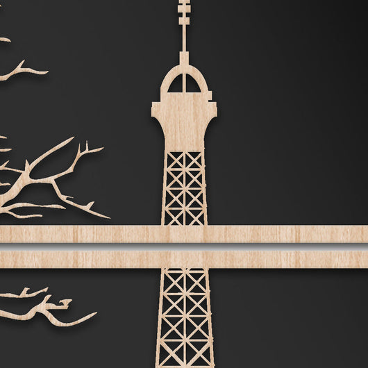 TOUR EIFFEL 110x50 cm - Quadro arredo LASERCUT composito Legno e PVC Misura: 110x50 cm