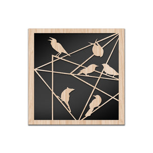 TRALICCI - Quadro arredo LASERCUT composito Legno e PVC Misura: 60x60 cm