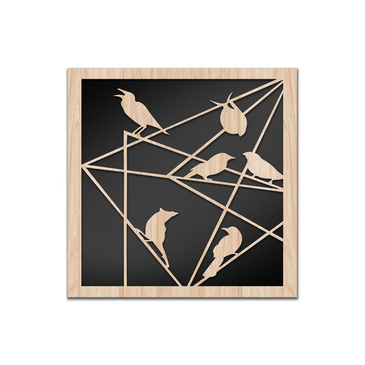 TRALICCI - Quadro arredo LASERCUT composito Legno e PVC Misura: 60x60 cm