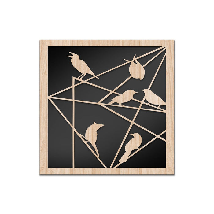 TRALICCI - Quadro arredo LASERCUT composito Legno e PVC Misura: 60x60 cm