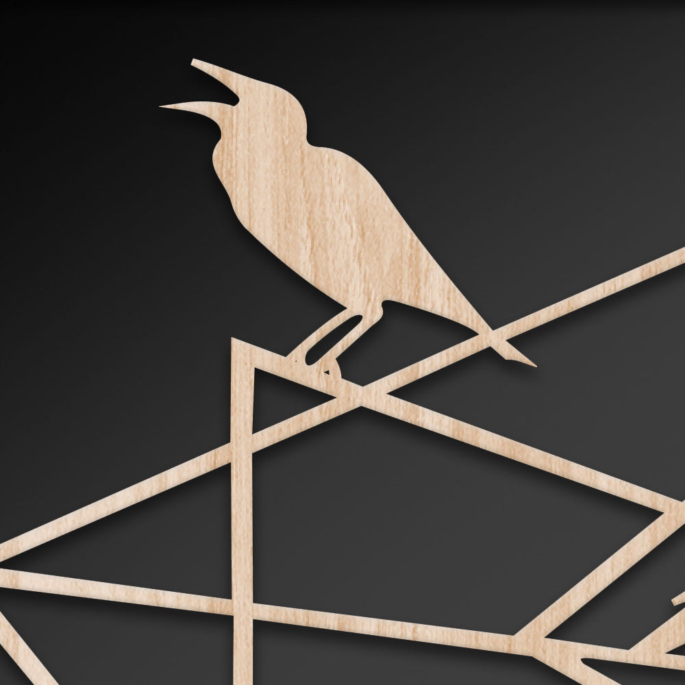 TRALICCI - Quadro arredo LASERCUT composito Legno e PVC Misura: 60x60 cm