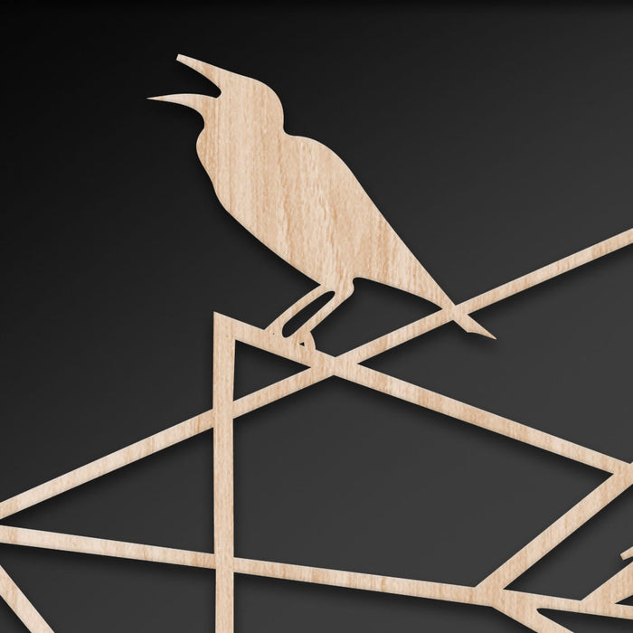 TRALICCI - Quadro arredo LASERCUT composito Legno e PVC Misura: 60x60 cm