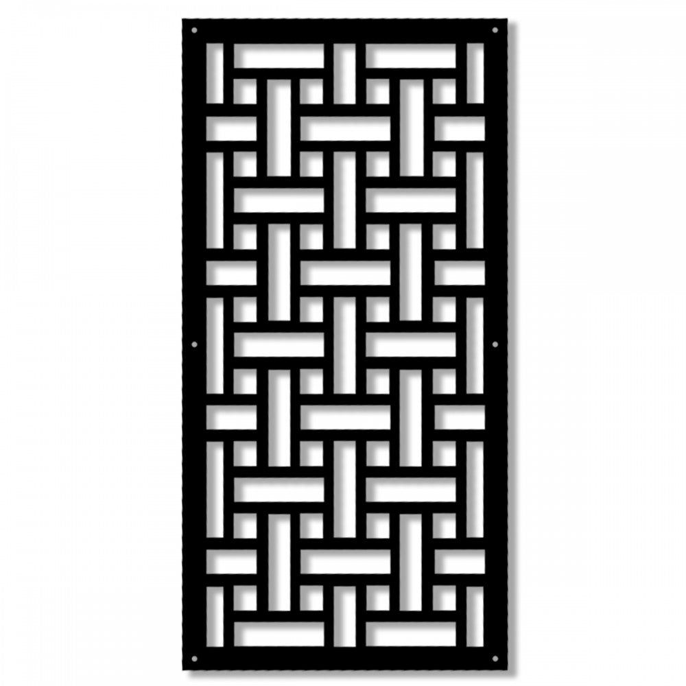 TRAMA - Pannello in PVC traforato -spessore 10mm Misura: 47x94 cm, Colore: nero