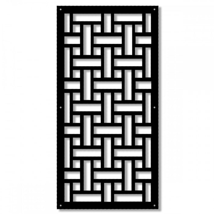 TRAMA - Pannello in PVC traforato -spessore 10mm Misura: 47x94 cm, Colore: nero