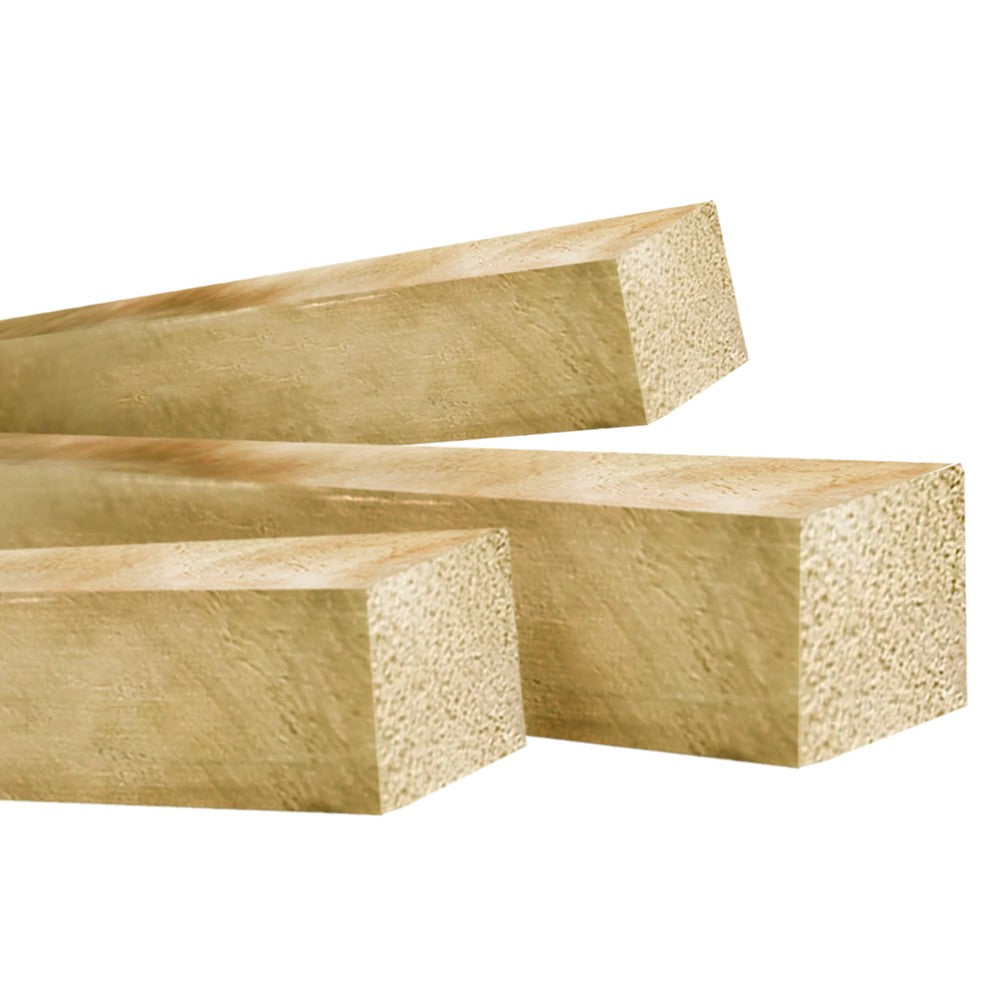 TRAVETTI In Legno Levigato 4x4cm Misura: 4x4x203 cm