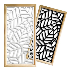 TROPICA - Moduli Decorativi in Legno e PVC Colore: bianco, Misura: 47x94 cm