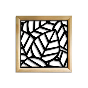 TROPICA - Moduli Decorativi in Legno e PVC Colore: nero, Misura: 48x48 cm