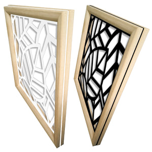 TROPICA - Moduli Decorativi in Legno e PVC Colore: nero, Misura: 48x48 cm