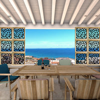 TROPICA - Moduli Decorativi in Legno e PVC Colore: nero, Misura: 48x48 cm