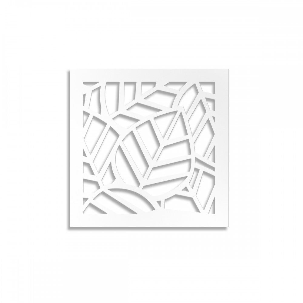 TROPICA - Pannello traforato in PVC Misura: 48x48 cm, Colore: bianco