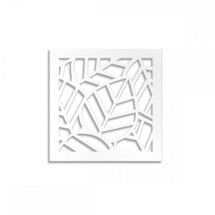 TROPICA - Pannello traforato in PVC Misura: 48x48 cm, Colore: bianco