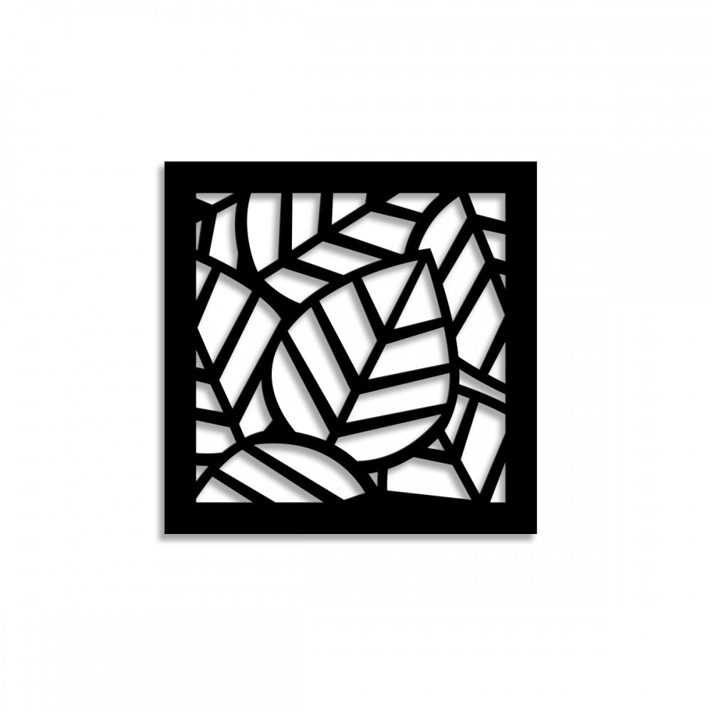 TROPICA - Pannello traforato in PVC Colore: nero, Misura: 48x48 cm
