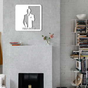 TWO-FACE - Quadro moderno in pvc solido 48 x 48cm Colore: bianco