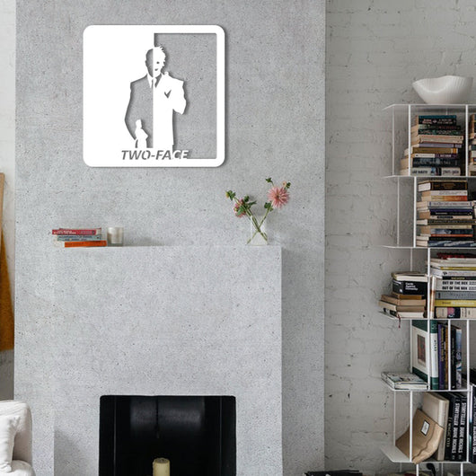 TWO-FACE - Quadro moderno in pvc solido 48 x 48cm Colore: bianco