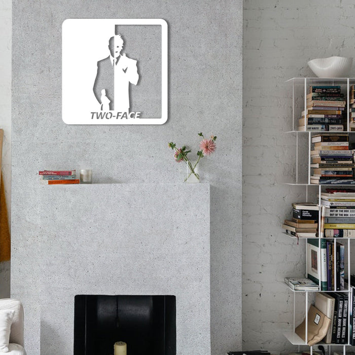 TWO-FACE - Quadro moderno in pvc solido 48 x 48cm Colore: bianco