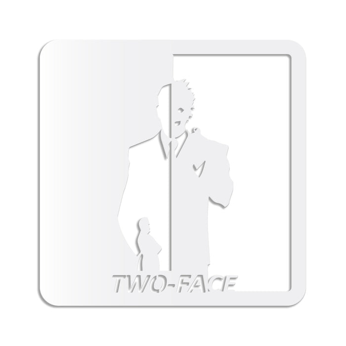 TWO-FACE - Quadro moderno in pvc solido 48 x 48cm Colore: bianco