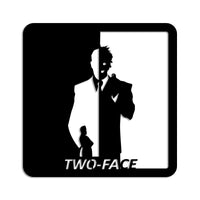 TWO-FACE - Quadro moderno in pvc solido 48 x 48cm Colore: nero