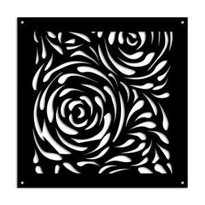 TYPHOON - Pannello in PVC traforato - Parasole Misura: 73x73 cm, Colore: nero