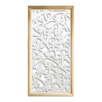 UCCELLINI - Moduli Decorativi in Legno e PVC Misura: 47x94 cm, Colore: bianco