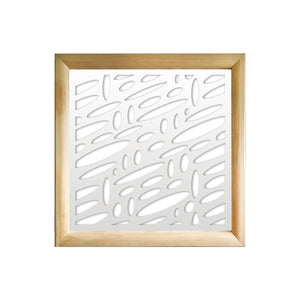 UFOS - Moduli Decorativi in Legno e PVC Colore: bianco, Misura: 98x98 cm