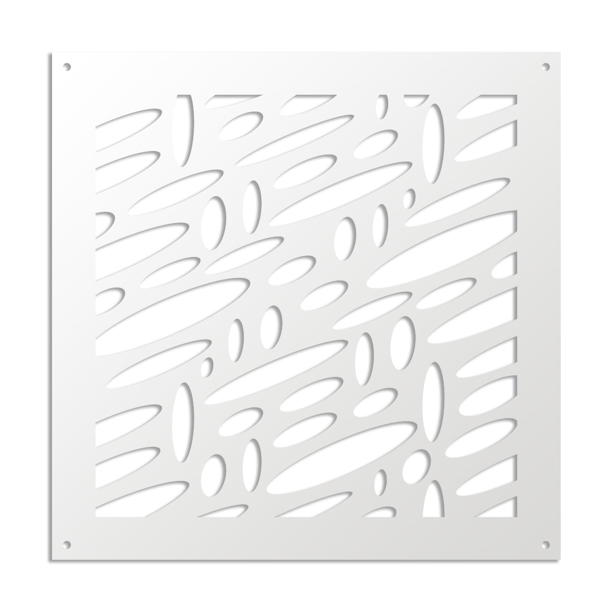 UFOS - Pannello in PVC traforato - Parasole Misura: 48x48 cm, Colore: bianco