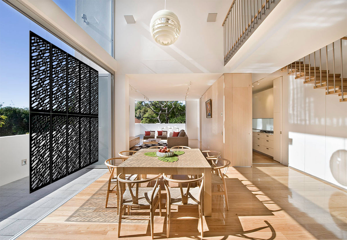 UFOS - Pannello in PVC traforato - Parasole Misura: 47x94 cm, Colore: nero