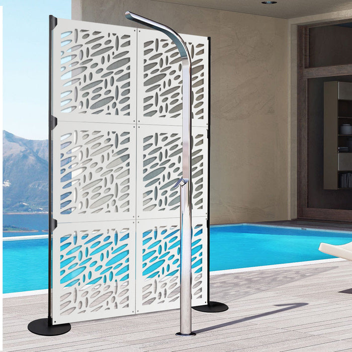 UFOS - Pannello in PVC traforato - Parasole Colore: bianco, Misura: 98x98 cm