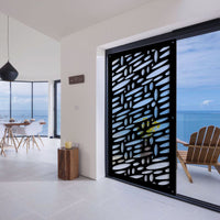 UFOS - Pannello in PVC traforato - Parasole Misura: 98x198 cm, Colore: nero