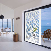 UFOS - Pannello in PVC traforato - Parasole Misura: 73x148 cm, Colore: bianco