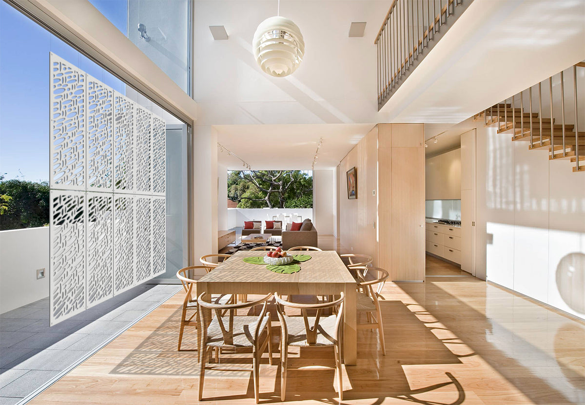 UFOS - Pannello in PVC traforato - Parasole Colore: bianco, Misura: 47x94 cm