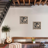 ULIVO - Quadro arredo LASERCUT composito Legno e PVC Misura: 40x40 cm