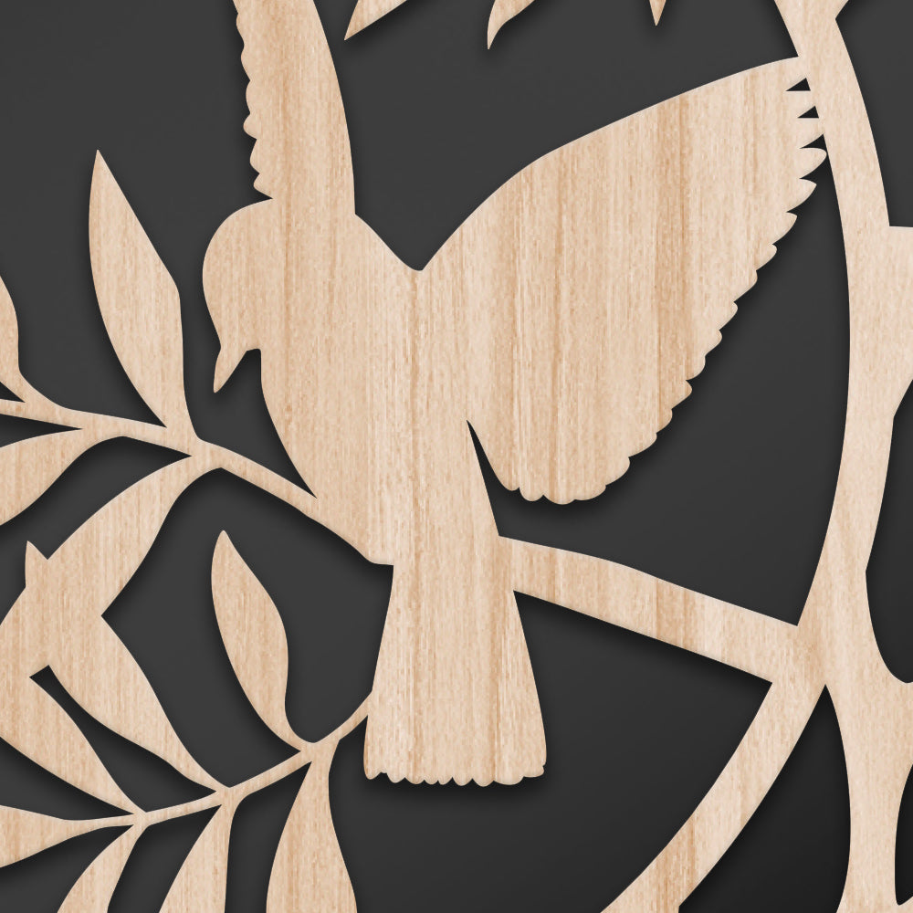 ULIVO - Quadro arredo LASERCUT composito Legno e PVC Misura: 40x40 cm