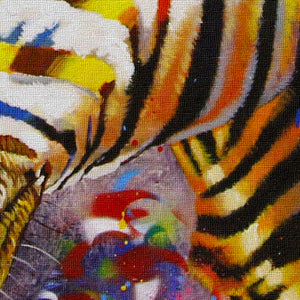 URBAN ZEBRA - Quadro stampato su Canvas e montato su telaio in legno Misura: 130x130 cm