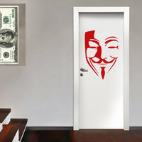 V PER VENDETTA - Adesivo murale wall sticker in vinile 55x80 cm Colore: Rosso