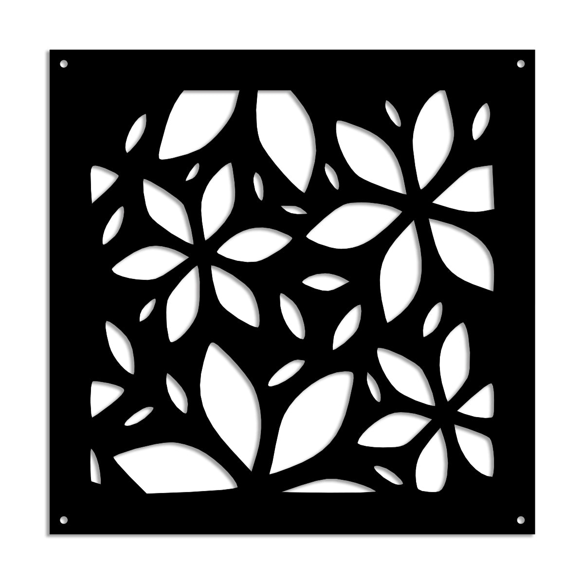 VENUS - Pannello in PVC traforato - Parasole Misura: 73x73 cm, Colore: nero