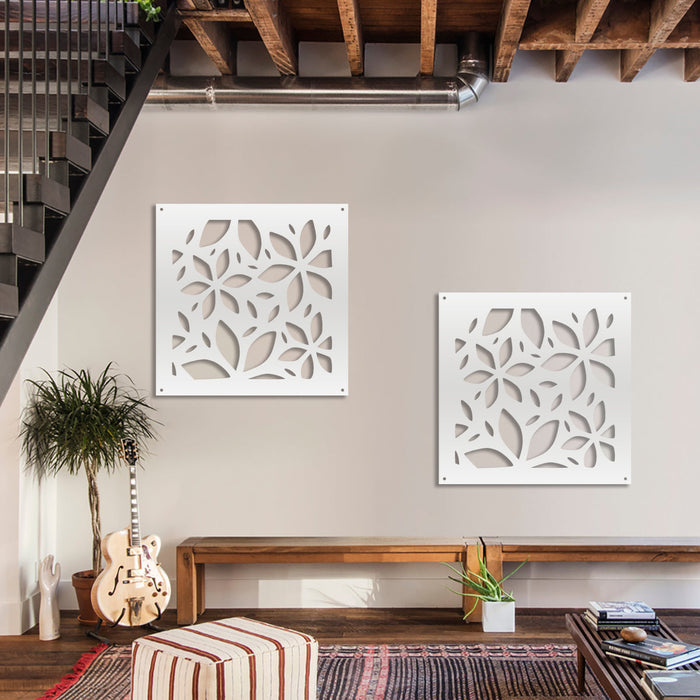 VENUS - Pannello in PVC traforato - Parasole Misura: 48x48 cm, Colore: bianco