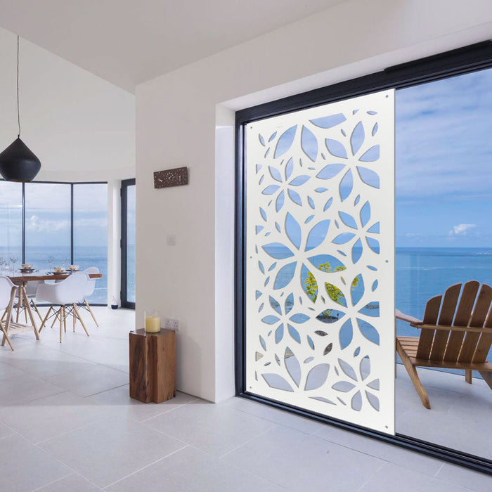 VENUS - Pannello in PVC traforato - Parasole Misura: 47x94 cm, Colore: bianco