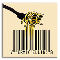 Vermicelli n.8 - Quadro Canvas su telaio in legno Misura: 80x80 cm