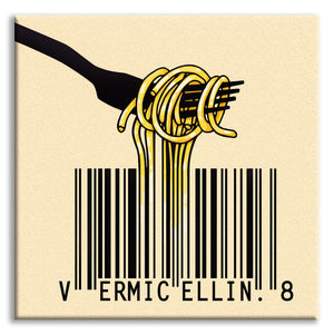 Vermicelli n.8 - Quadro Canvas su telaio in legno Misura: 80x80 cm