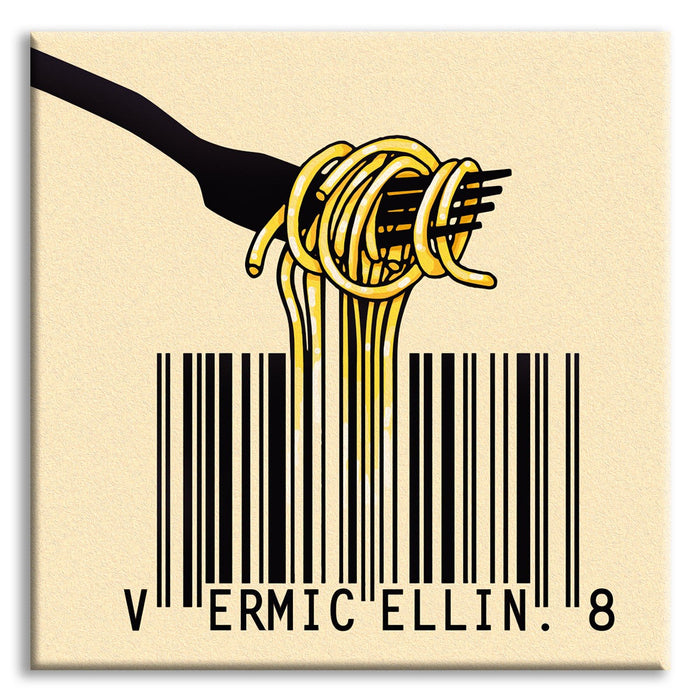 Vermicelli n.8 - Quadro Canvas su telaio in legno Misura: 80x80 cm