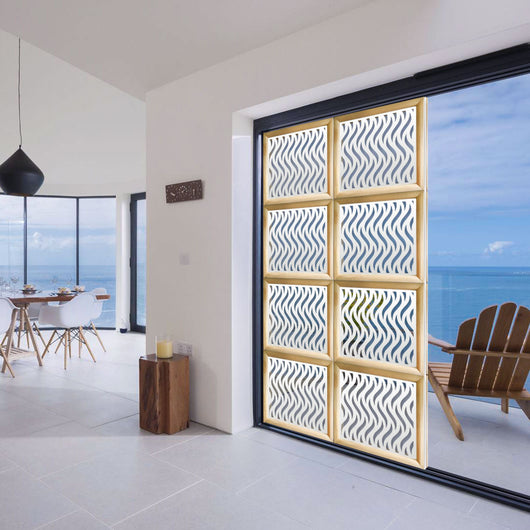 VERTICALWAVES - Moduli Decorativi in Legno e PVC Colore: bianco, Misura: 73x73 cm