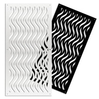 VERTICALWAVES - Pannello in PVC traforato - Parasole Misura: 50x150 cm, Colore: nero