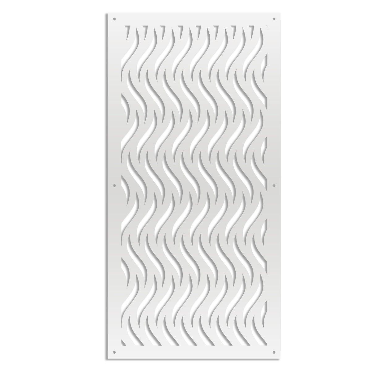 VERTICALWAVES - Pannello in PVC traforato - Parasole Colore: bianco, Misura: 50x150 cm