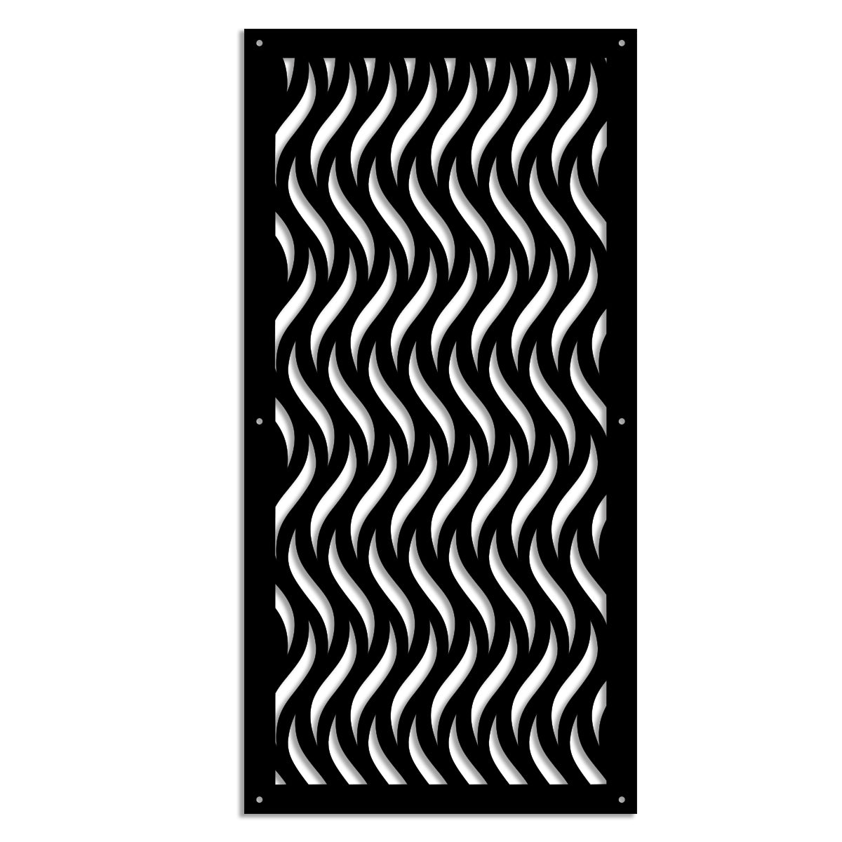 VERTICALWAVES - Pannello in PVC traforato - Parasole Misura: 50x150 cm, Colore: nero