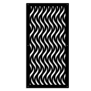 VERTICALWAVES - Pannello in PVC traforato - Parasole Misura: 50x150 cm, Colore: nero