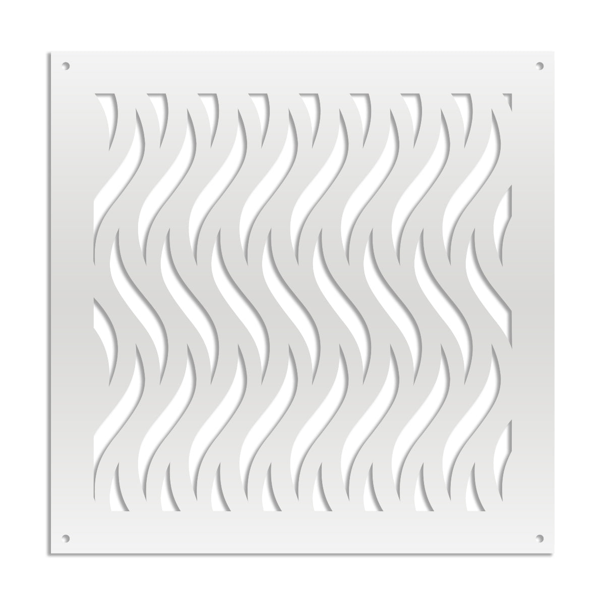 VERTICALWAVES - Pannello in PVC traforato - Parasole Colore: bianco, Misura: 73x73 cm